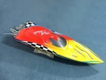 1106 Raider Rocket Racing Electric Brushless RC Boat Fiberglass yellow red with 3660 1620KV Motor 125A