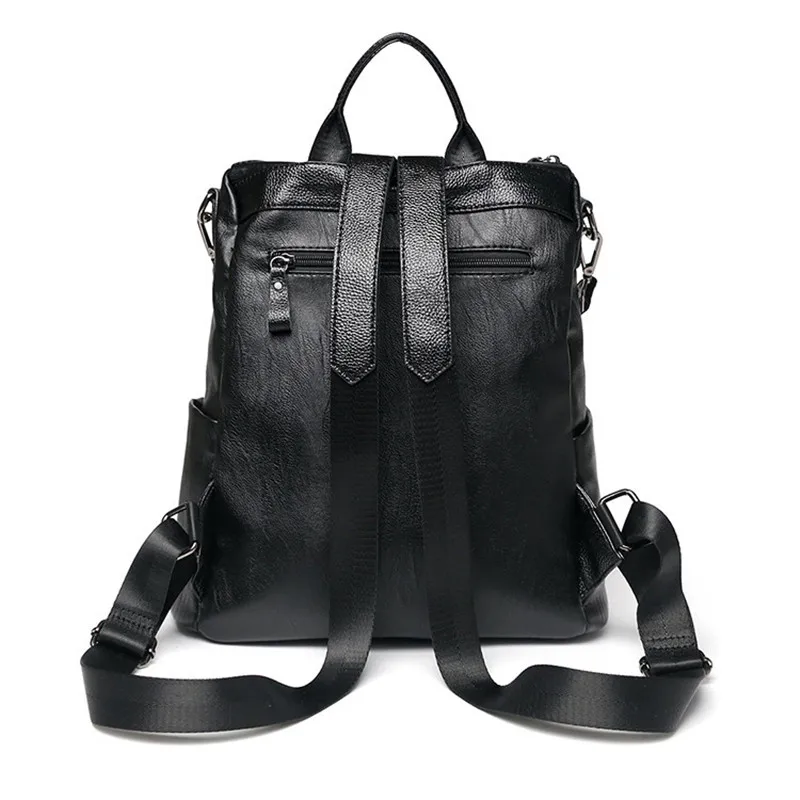 Высококачественный ранец, винтажный рюкзак большого размера, рюкзак из мягкой искусственной кожи, посылка, многофункциональная сумка, Женская Повседневная дорожная сумка