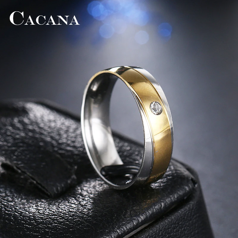 CACANA Stainless Steel Rings For Women Personalized Custom Fashion Jewelry Wholesale NO.R116