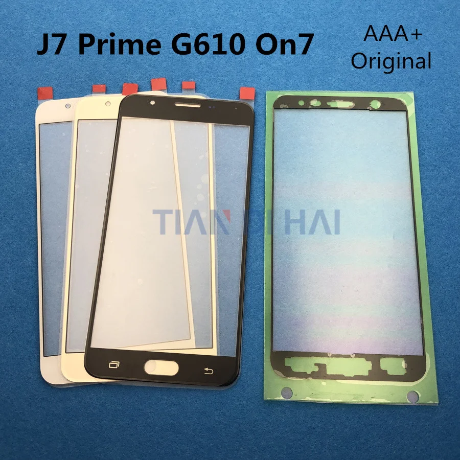 

1pcs Original Front Outer Glass Lens Screen For Samsung Galaxy J7 Prime G610 G610F On7 2016 Touch Screen Replacement + Sticker