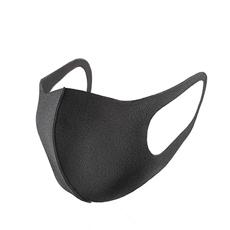 

2Pcs Black Mouth Mask Anti Haze Dust Washable Reusable 3 Layer Dustproof Mouth-muffle Winter Warm Mask