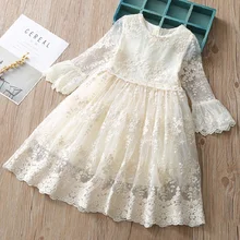 Летнее платье для девочек; детское кружевное летнее платье принцессы для девочек; кружевное платье для маленьких девочек; вечерние платья для выпускного вечера