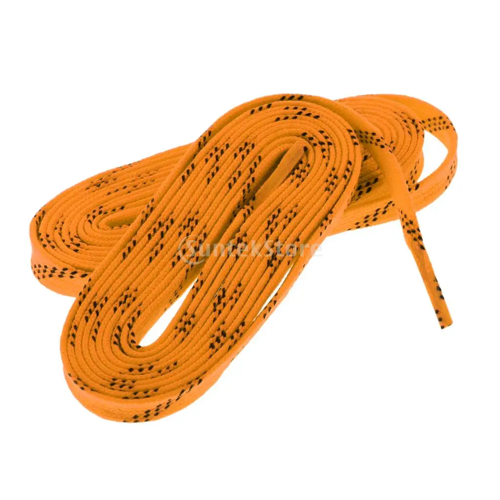 1 Pair Premium Durable Strong Nylon Sports Ice Hockey Skates Boots Shoe Laces Shoelace 96 108 120 inch - All Colors & Sizes