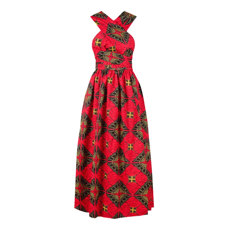 Комплект из обуви в африканском стиле платье бесконечное ремни Макси платья Шикарный африканская Роба 2019 летние африканская Дашики одежда