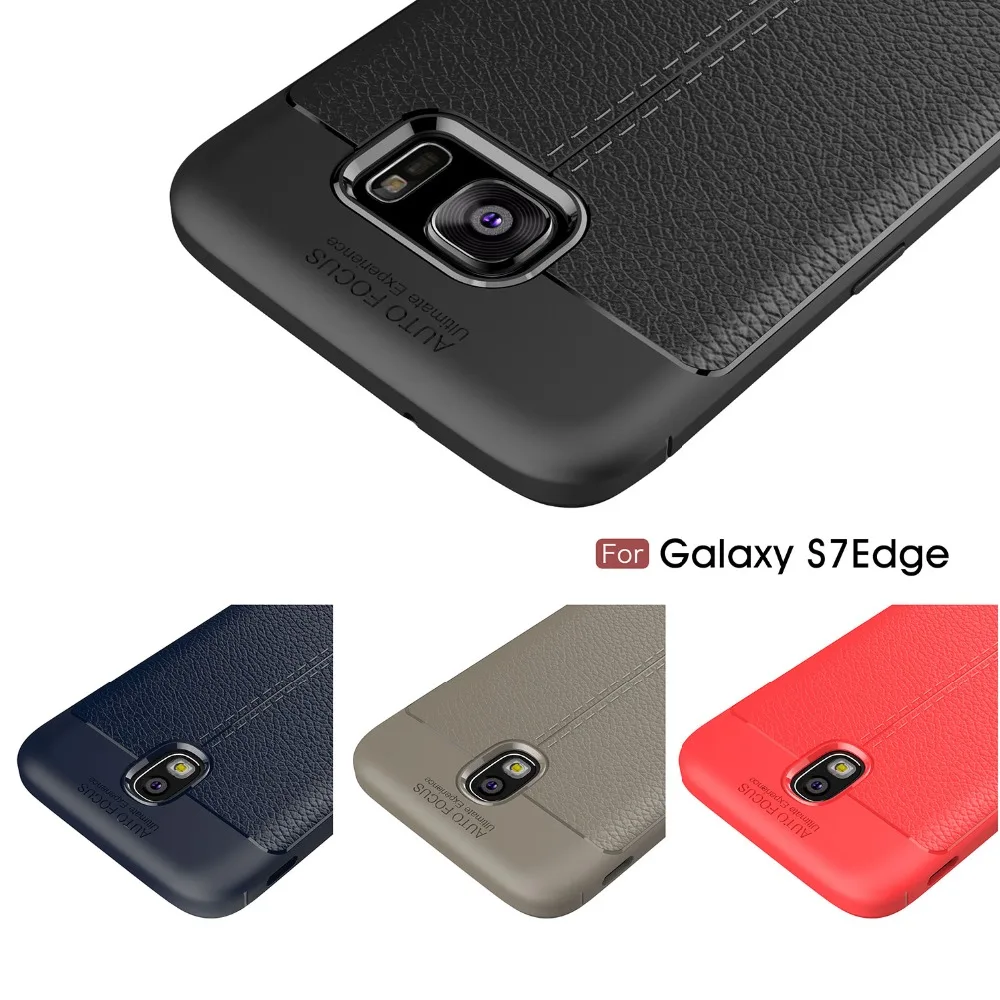 Роскошные Личи Pattern кожаный чехол для samsung Galaxy S7 тонкий матовый ТПУ