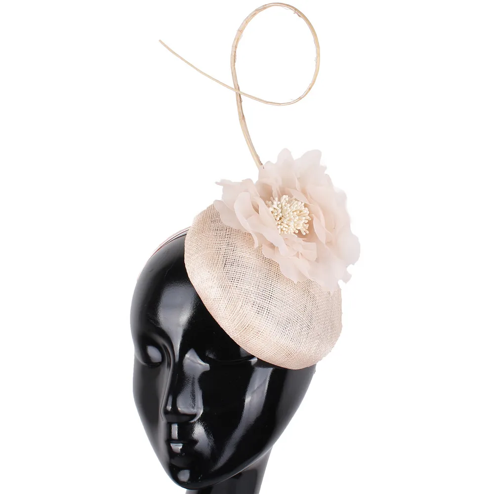 

New vintage floral ladies hat hair fascinators pink chapeau with hair clips bridal marrieda wedding headdress with hair clips