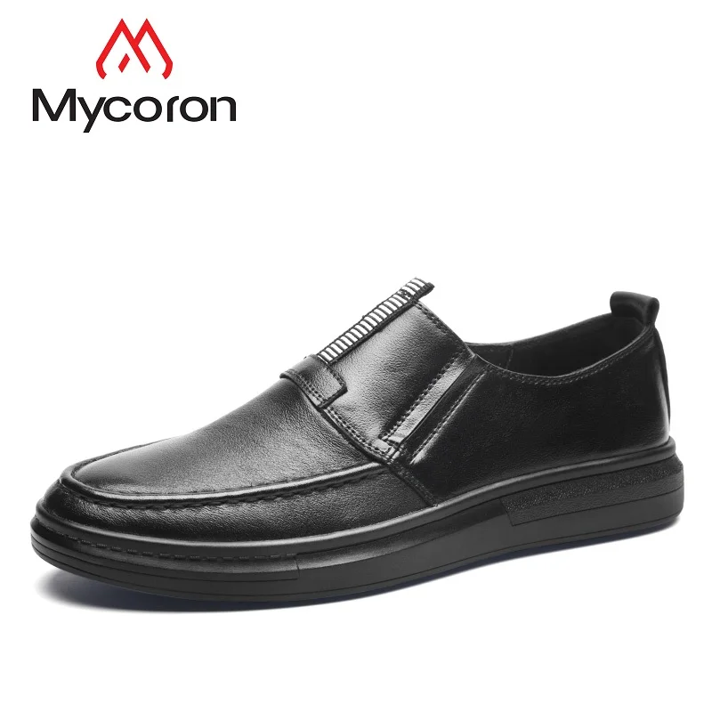 

Mycoron Fashion Brand 100% Soft Genuine Leather Shoes Pedal Lazy Soft Flat Bottom Comfortable Casual Shoes Sapatenis Masculino