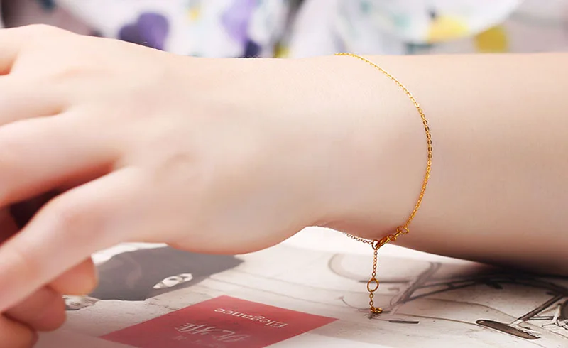 18k Au750 gold chain bracelet (8)