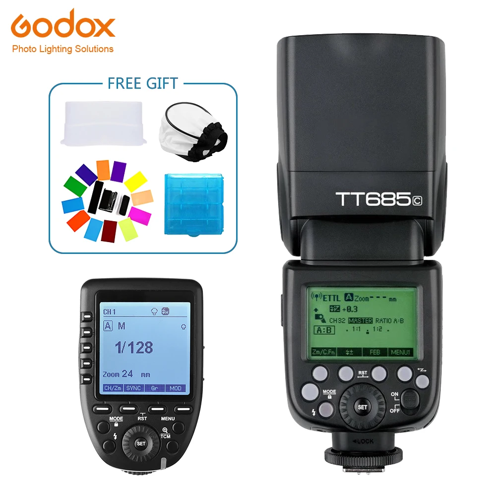 

Godox TT685 TT685C Speedlite Flash Wireless TTL+Xpro-C Wireless Trigger Flash for Canon Camera 1100D 1000D 7D 6D 60D