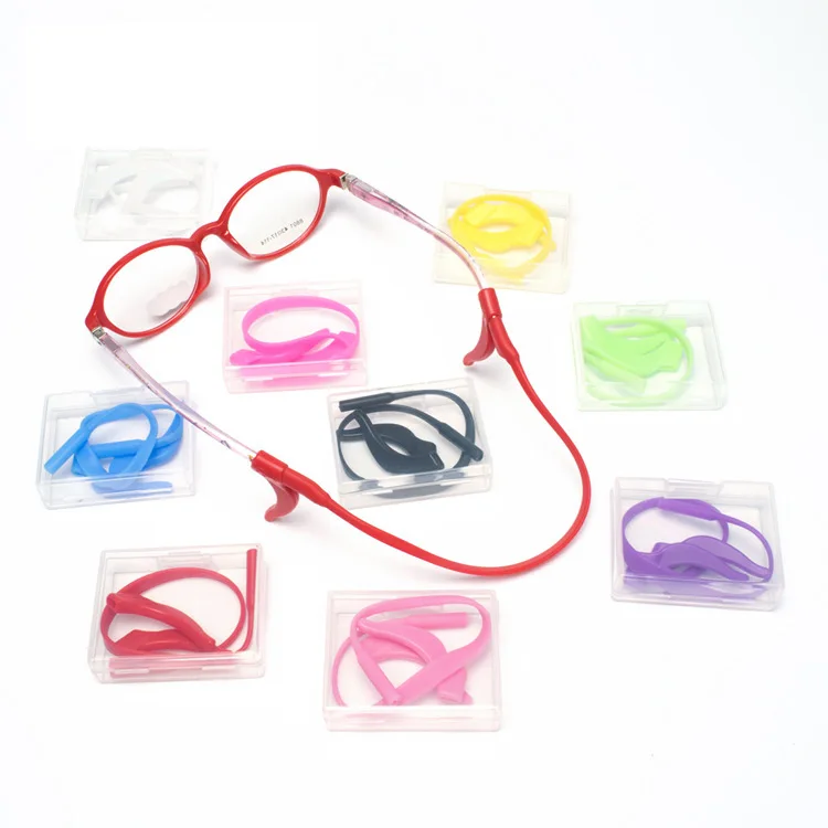 

Boy Girls Eyeglasses Hook Silicone Eyewear Ear Tip Student Glasses Temple Holder Anti Slip Head Band Spectacle Chain