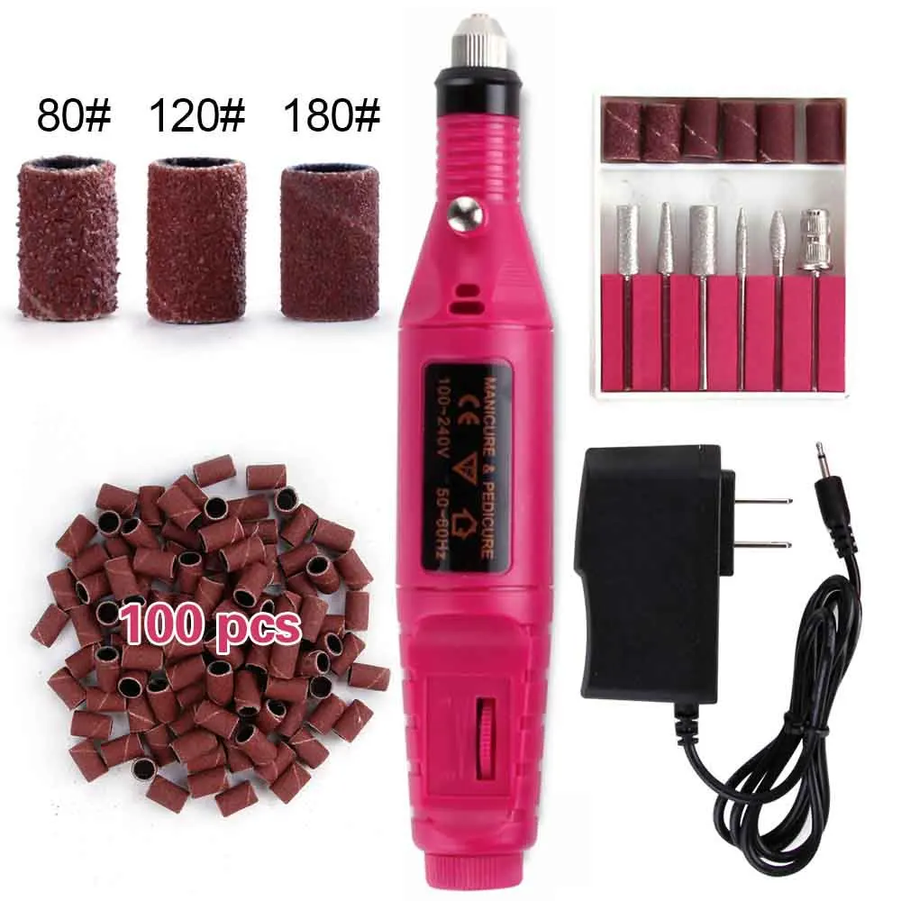 

Electric Professional Nail Drill Machine Ceramic Manicure Cutter Drill Bits Rotary Burrs Cuticle Remover Nail File Art Equipment