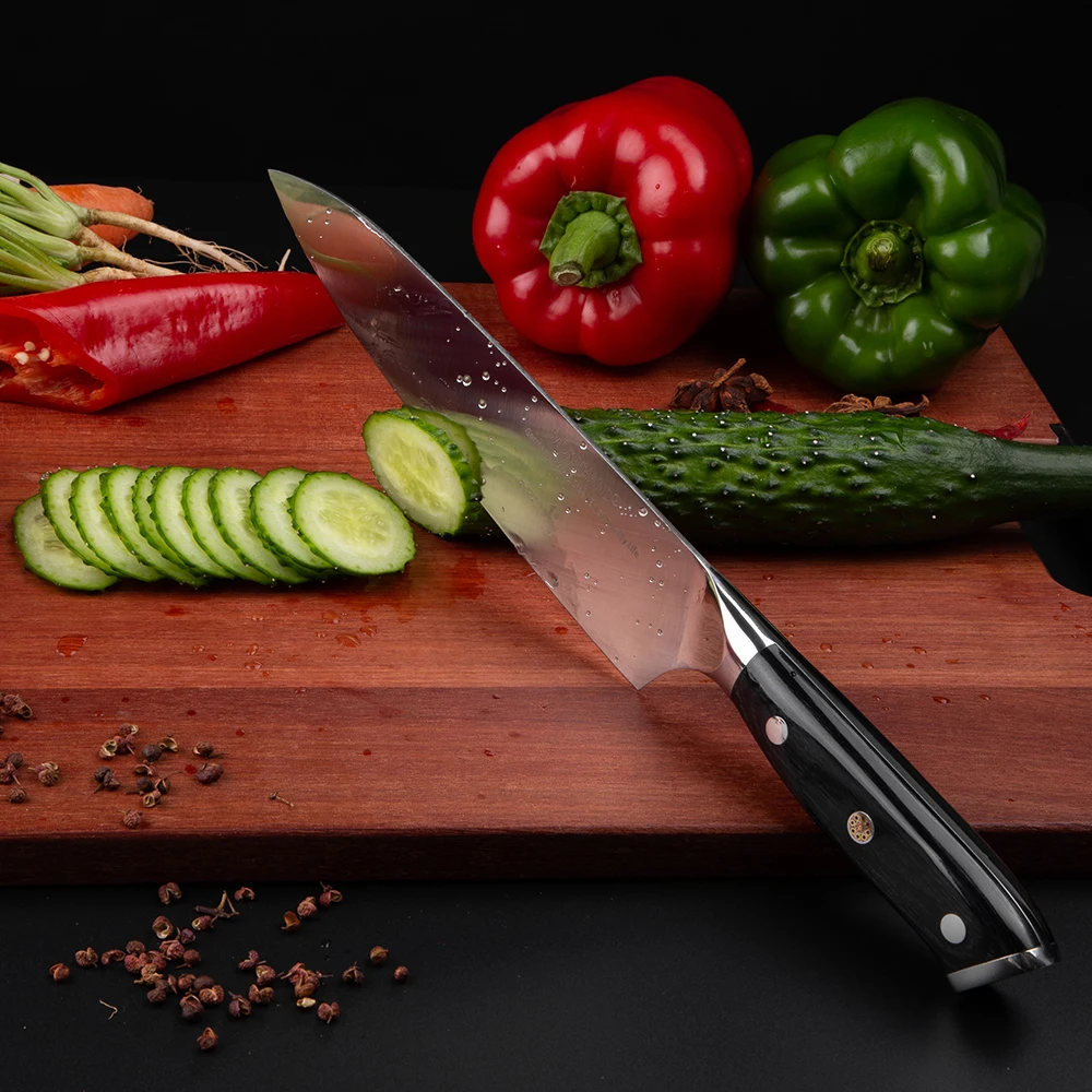 Mokithand 8 дюймовые поварские ножи из Германии 1,4116 стали, Высокоуглеродистый японский кухонный нож, острый нож из нержавеющей стали для мяса