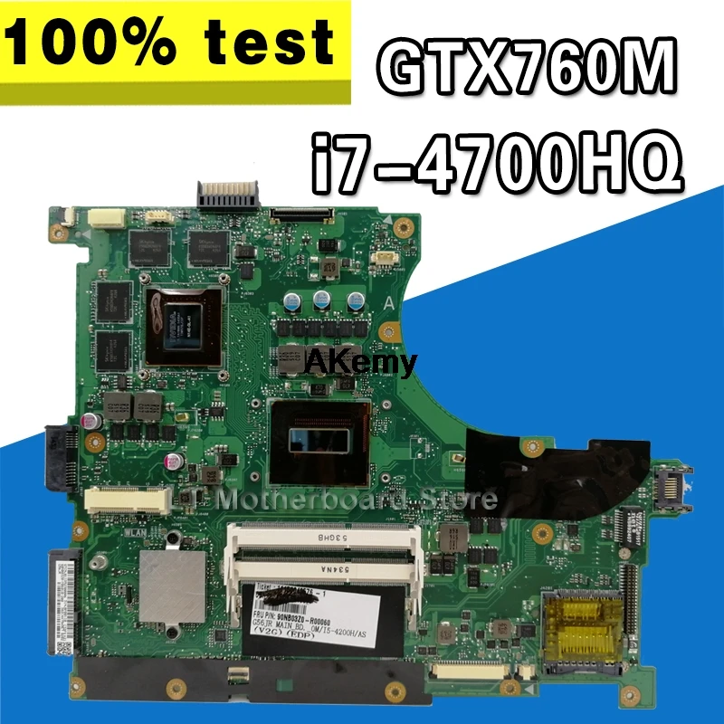 

N56JR motherboard i7-4700-GTX760 2G for ASUS N56J G56J G56JR Motherboard Laptop N56JR Motherboard N56JR Motherboard