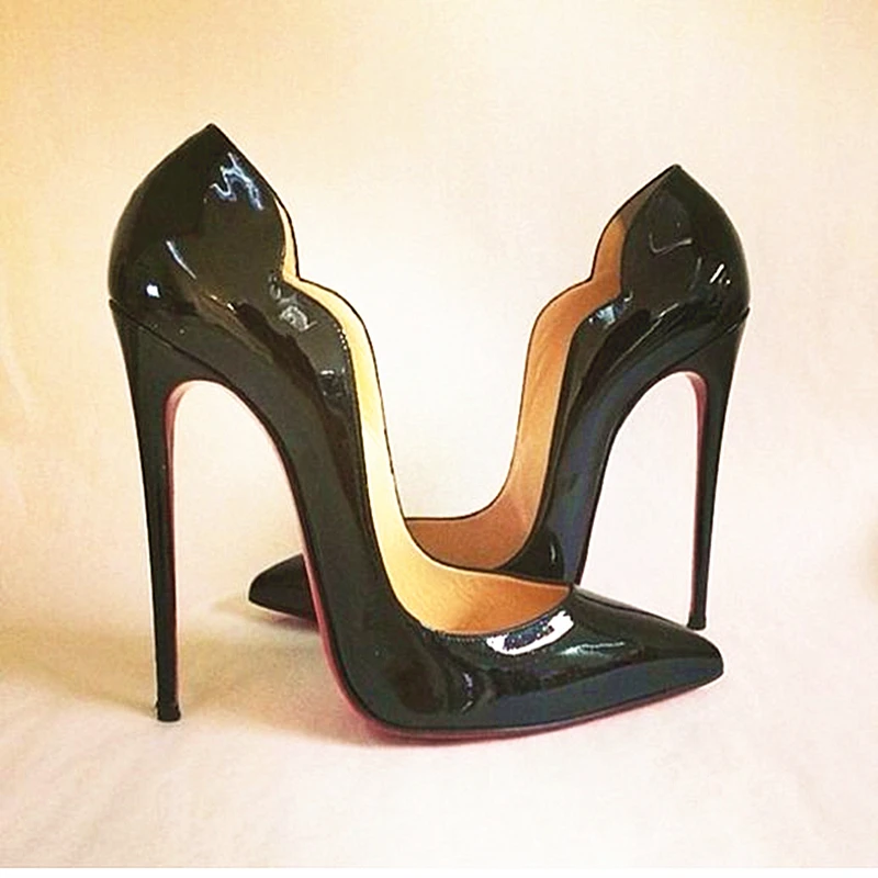 high heel shoes with red soles