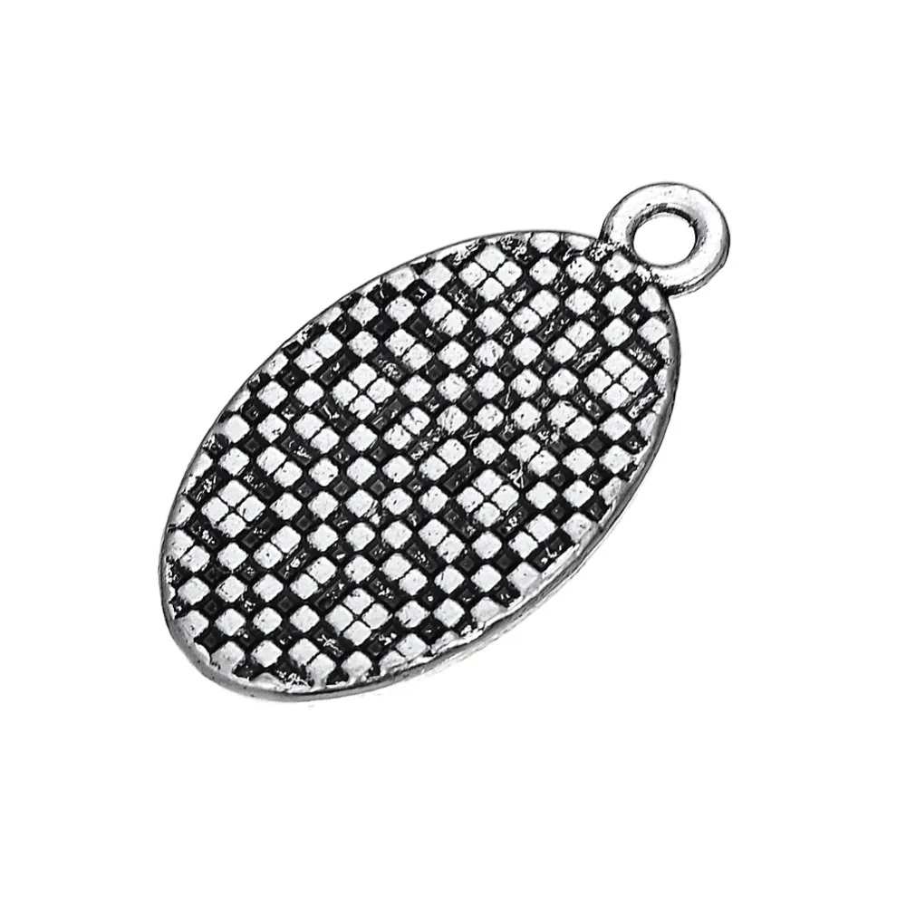 10pcs/lot Saint Christopher Protect Us Word Engraved Religious Design Round/Oval Charm For DIY Necklace
