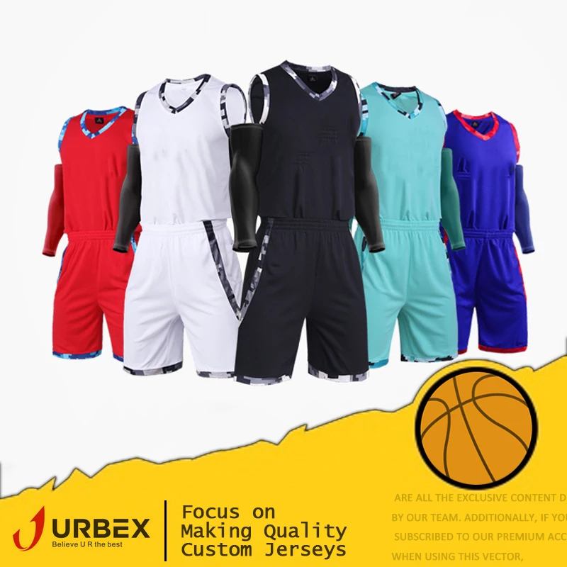 

URBEX Custom Basketball Jerseys Uniform Personalize Shirt Blank Plain Set DIY Your Own Team Kit Customize Design Logo XF1007