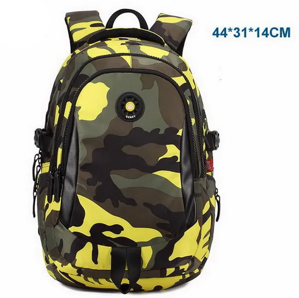 YELLOW B MEDIUM Новое поступление непромокаемые камуфляжные начальные школьные сумки повседневные Рюкзаки Детские подростковые рюкзаки Mochila дорожные рюкзаки - Цвет: YELLOW B MEDIUM