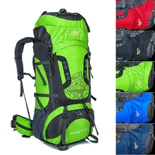 Унисекс Большой 80L рюкзак дорожные сумки водонепроницаемый рюкзак нейлоновый альпинистский рюкзак с кронштейном
