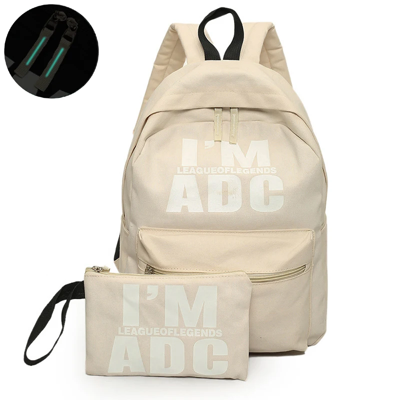 Fashion Canvas Backpack Korean Women School Bags for Teenage Girls Cute