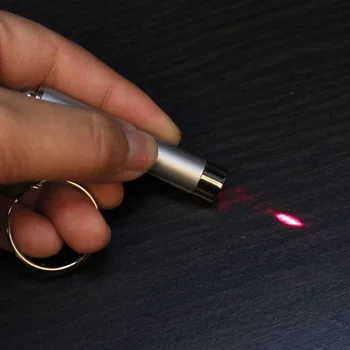 

Mini 2in1 Laser Torch Flashlight Portable LED Light Torch Keychain ALI88