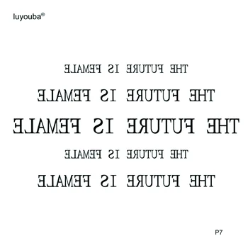 

English Letter THE FUTURE IS FEMALE Waterproof Temporary Tattoos Men Body Art Kids Tattoo Sticker Tatoo Temporaire Hello Kitty