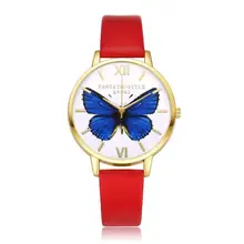 Момент# N03 Топ брендовые модные красные женские часы бабочка кожаный ремешок аналоговые кварцевые женские часы наручные часы дропшиппинг