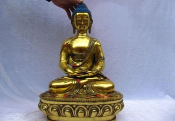 

USPS to USA S2963 20" Tibet Temple Copper Bronze Gild Amitayus Sakyamuni Tathagata Buddha Statue (B0328)