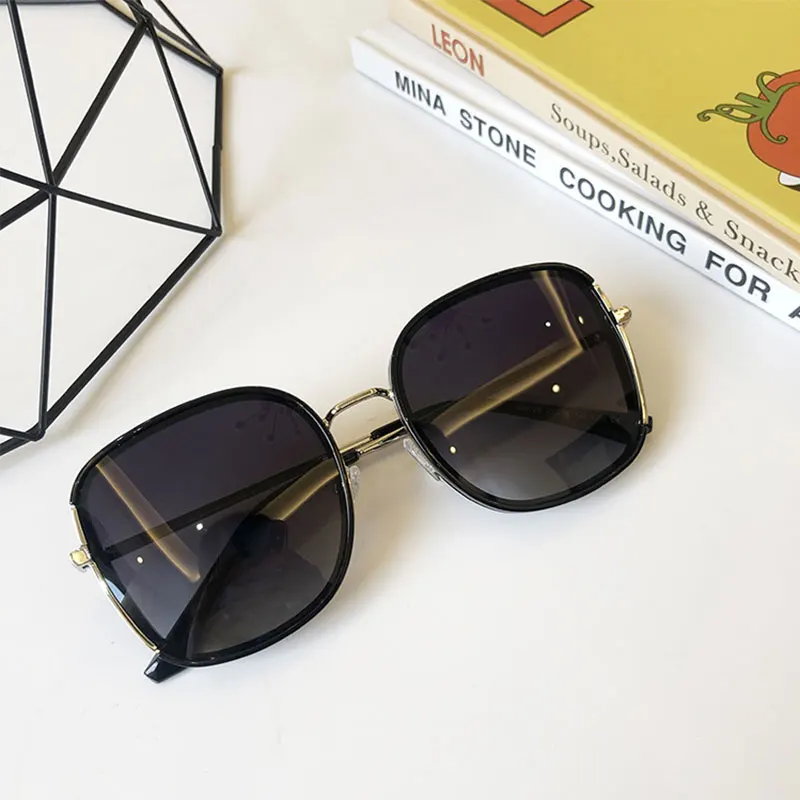 Винтажные Роскошные брендовые негабаритные Квадратные Солнцезащитные очки женские летние очки для вождения UV400 поляризованные солнцезащитные очки мужские oculos de sol - Цвет линз: gold gray