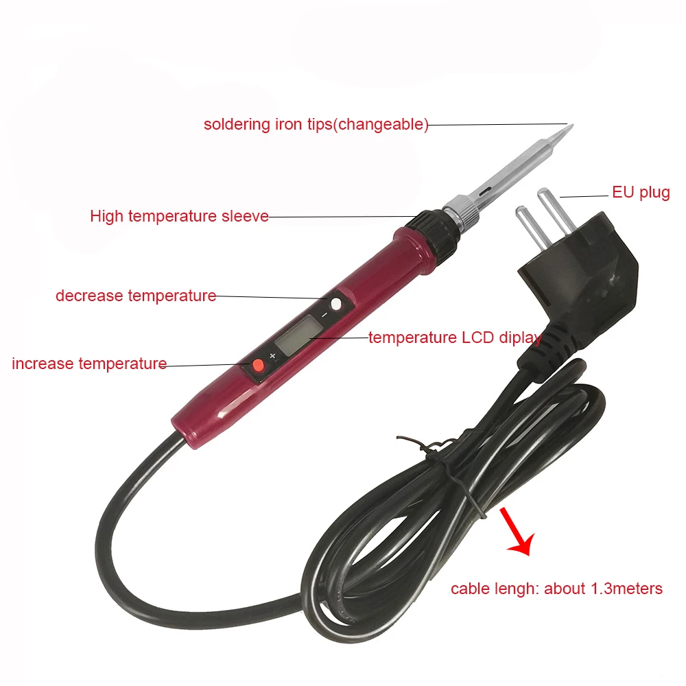 60W/80W Electric soldering iron temperature adjustable 220V 110V Welding Solder iron rework station soldering iron accessories 60W/80W Electric soldering iron temperature adjustable 220V 110V Welding Solder iron rework station soldering iron accessories