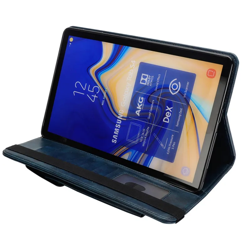 Чехол-накладка из искусственной кожи для samsung Galaxy Tab S4 10,5 T830 T835 SM-T830 SM-T835, умный чехол для планшета с карандашом+ пленка+ стилус