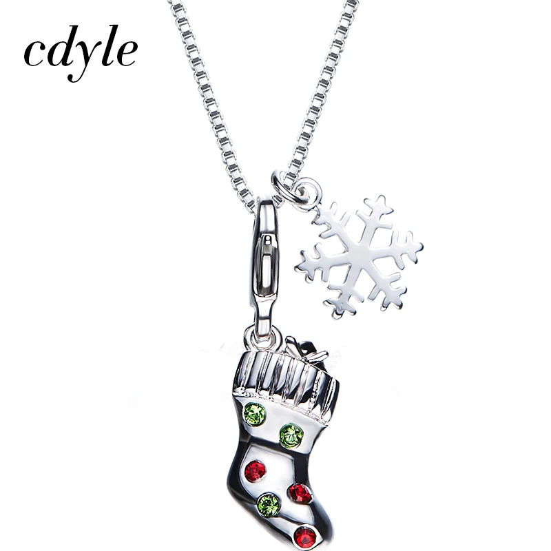 

Cdyle Christmas Gift Necklace Women Pendants Colorful Fashion Embellished with crystals Pendant Necklace