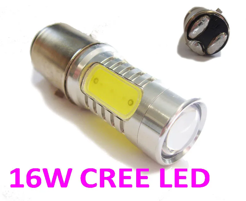 BA20D P15D H6M 16W HIGH POWER CREE Chips LED BULB WHITE MOTO ATV BIKE