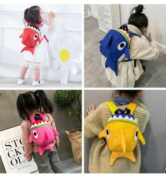 

New USA Kids Cute Cartoon Dinosaur Shark Safety Harness Leash Anti Lost Backpack Strap Bag For Walking Toddler