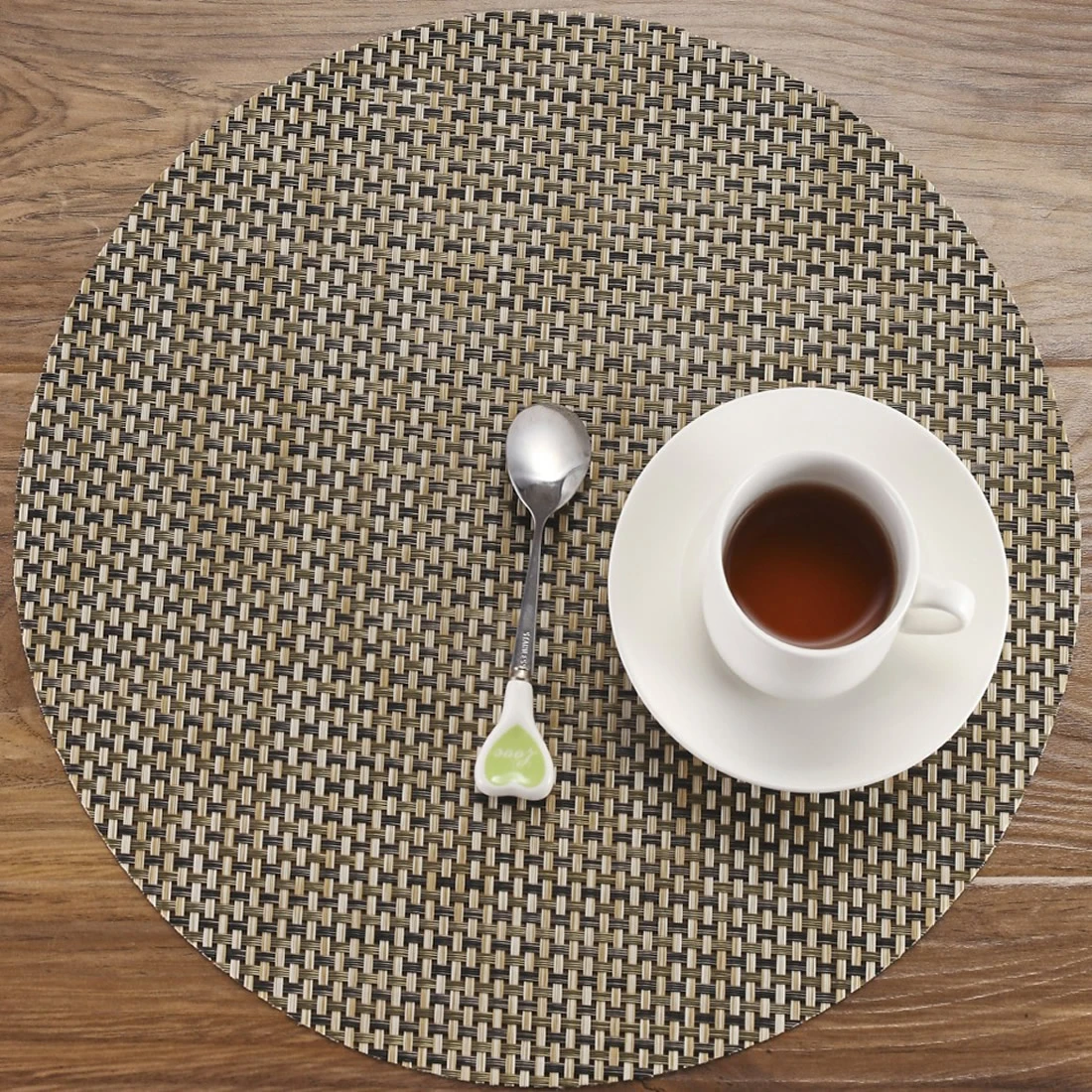 Europe Round PVC Placemat Dining Table Mats Bowl Pad Napkin Dining Table Tray Mat Drink Mug