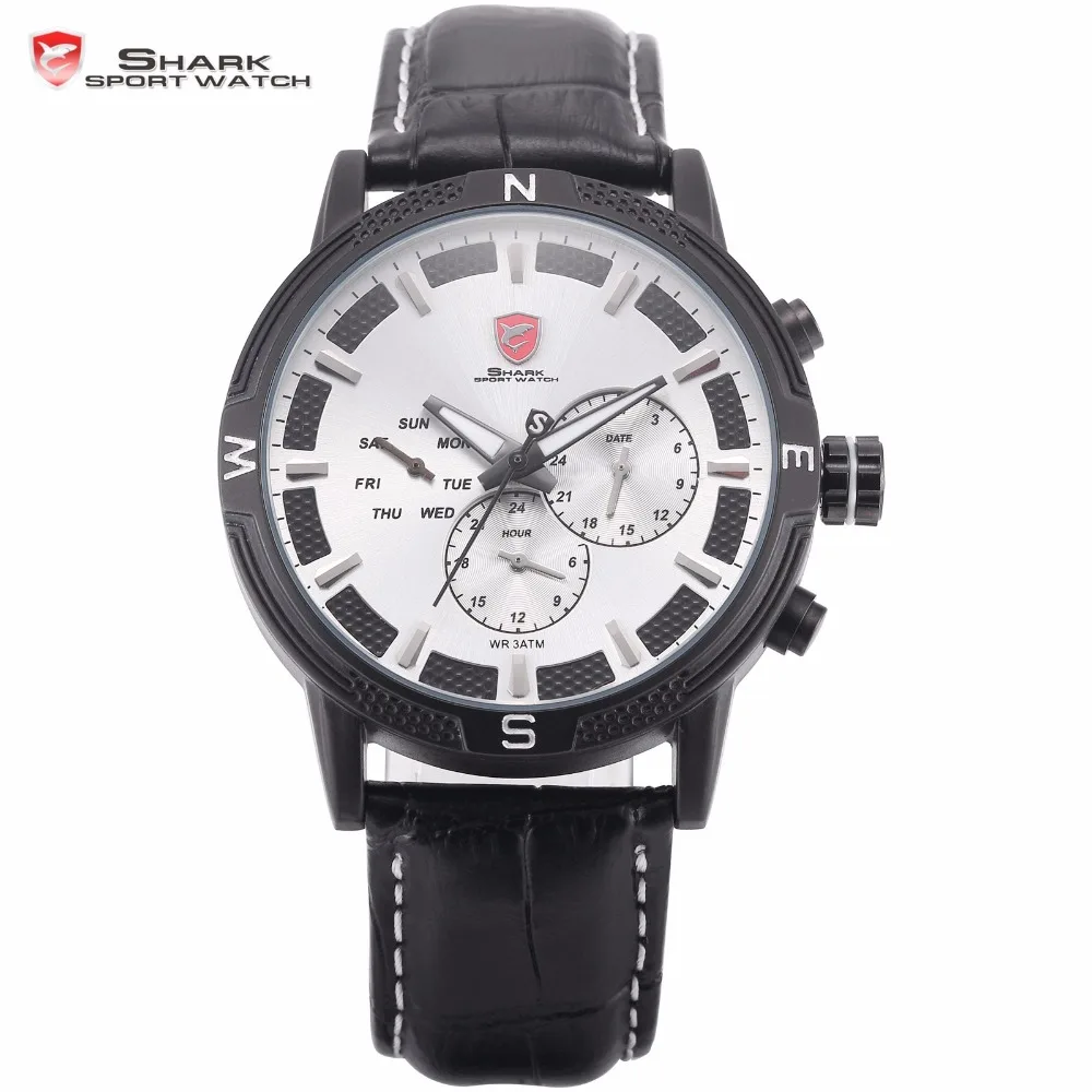 Prix pour Houle shark sport montre hommes pilote armée blanc 3 cadran tableau de bord Date Jour H Quartz Noir Bracelet En Cuir Montres/SH349 Prix pour Houle shark sport montre hommes pilote armée blanc 3 cadran tableau de bord Date Jour H Quartz Noir Bracelet En Cuir Montres/SH349