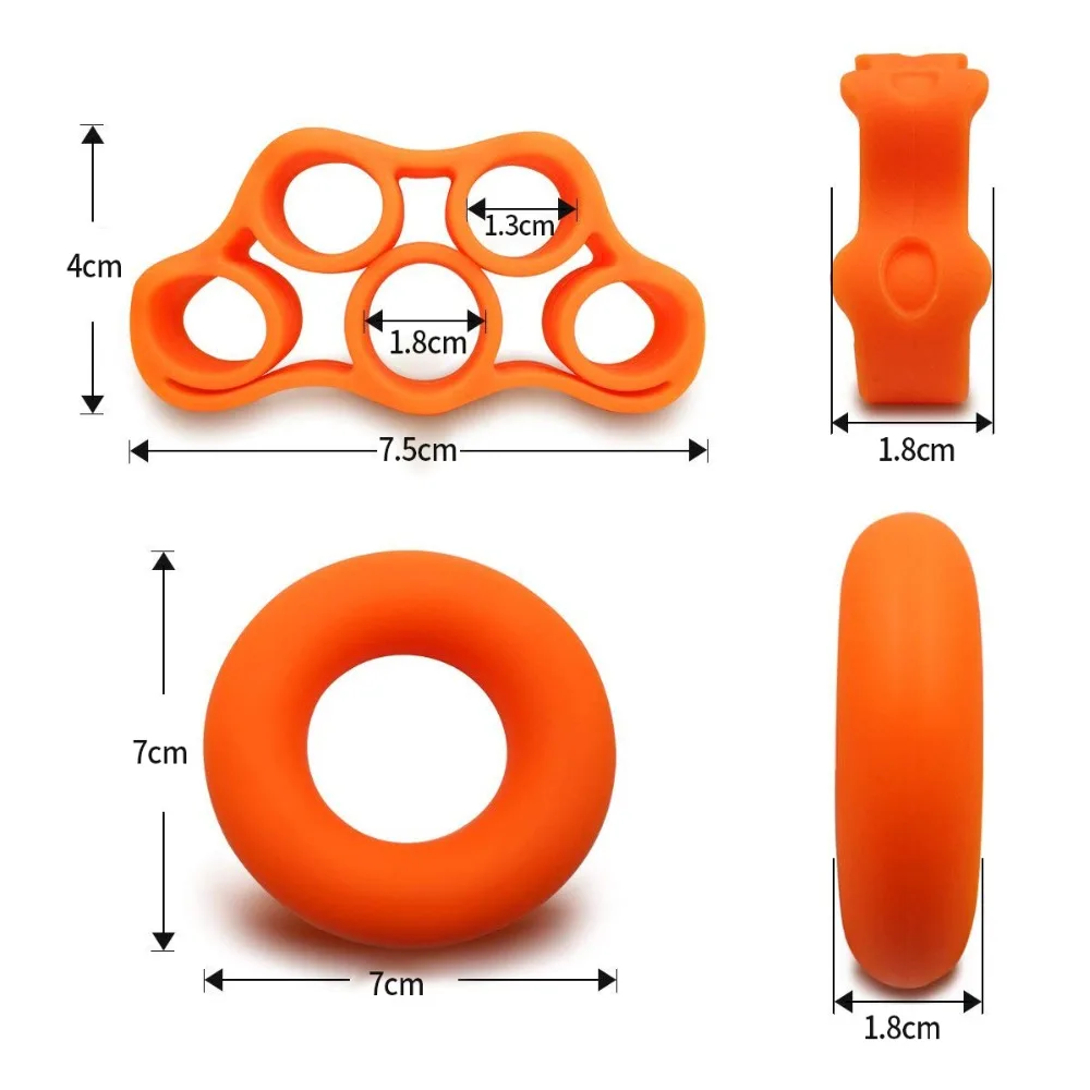 Finger Resistance Bands Hand Grip Ring Finger Hand Power Training Bands Hand Training Stretcher Exercise Pull Ring Fitness Bands