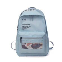Для девочек-подростков книга рюкзак Mochilas синий нейлоновая сумка Повседневное опрятный Колледж рюкзак для студента Bagpack Для женщин Карманный дорожная сумка