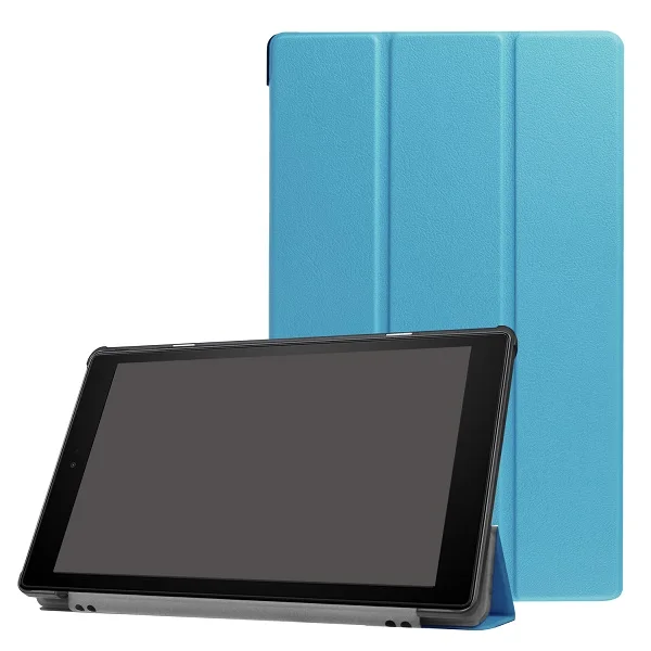 Slim Magnetic Folio Stand PU Leather Case Sleep Smart Cover For Amazon Kindle New Fire HD 10 2017 10 inch tablet case+gift