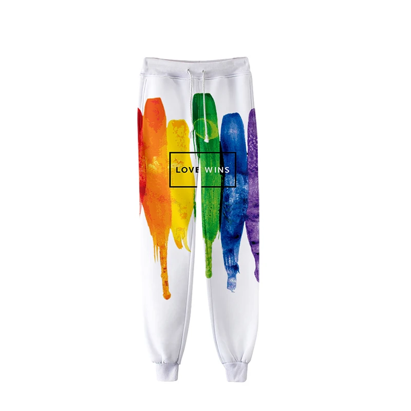 Lgbt модные хип-хоп мужские и женские 3d штаны для бега с радужным флагом, повседневные Длинные свободные штаны для геев, 3D штаны для фитнеса, спортивные штаны