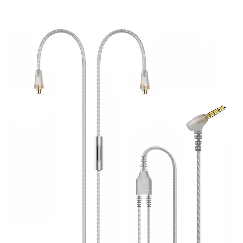 

Tennmak Upgrade Silver Plated MMCX Cable with Microphone and Remote for Tennmak PRO,TRIO,SHURE SE215 SE315 UE900--Clear Color