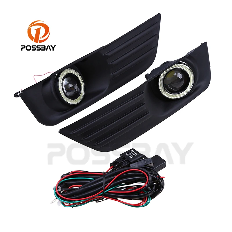  POSSBAY LED Angel Eyes DRL White Fog Lights Lamp Daytime Running Light Fit For Ford Focus MK2 DA3 5 - 32790266002