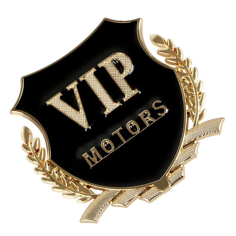 1 шт. 3D VIP Motors логотип Металлическая Автомобильная хромированная эмблема бейдж наклейка на дверь, окно, кузов, авто Декор, DIY стикер, украшение автомобиля, Стайлинг
