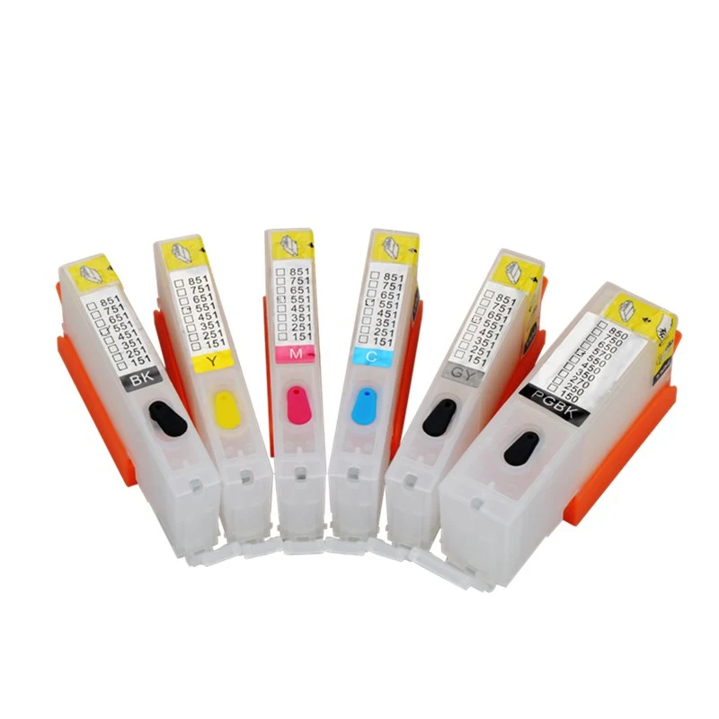 

PGI-450 CLI-451 Refillable Ink For Canon PIXMA MG6340 MG7140 iP8740 MG7540 printer Ink with ARC Chip 6 colors/set
