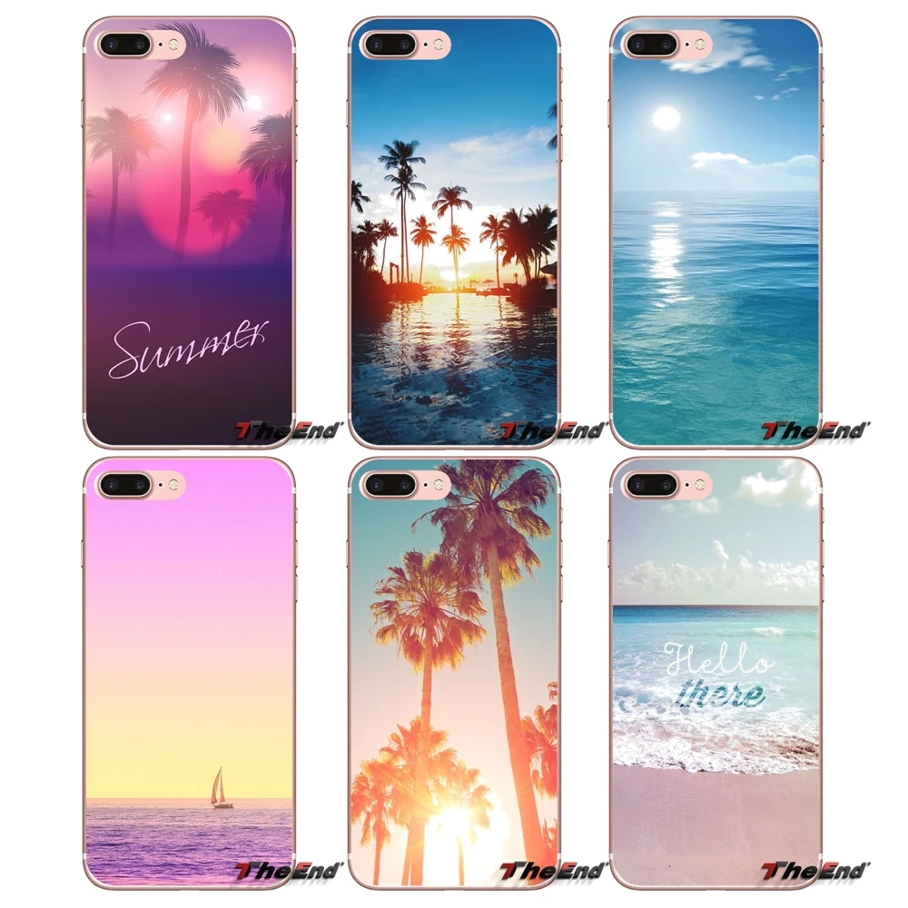 Summer Breeze Beach Transparent TPU Case For Huawei G7 G8 P7 P8 P9 Lite Honor 4C 5X 5C 6X Mate 7 8 9 Y3 Y5 Y6 II 2 Pro 2017 | Мобильные