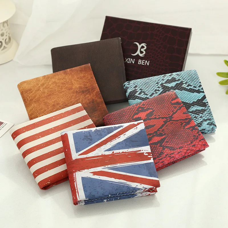 

PHAMOZ Luxury Purse Anime Thin Short Mens Mini Slim Cute Leather Small Wallet High Quality,Men Wallets