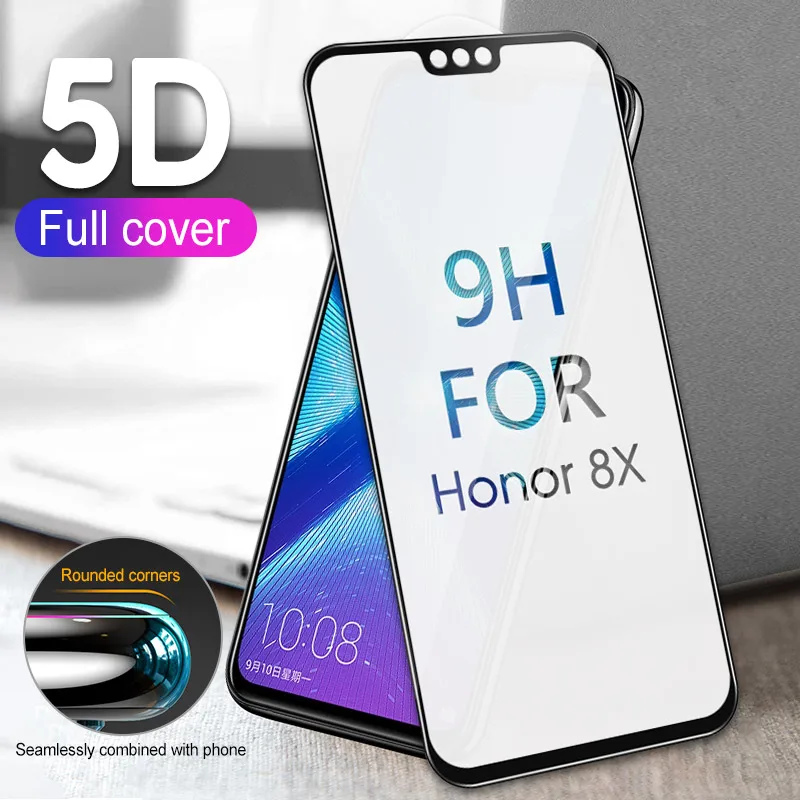5D закаленное стекло для Honor 7C 7A Pro 8C 8S 8X 10 Lite View 20 полное покрытие Защитная пленка