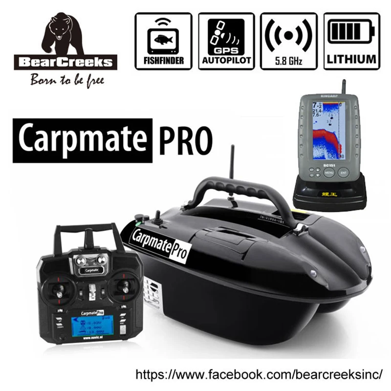 Gps автопилот BearCreeks Carpmate Карп PRO V4 рыболовная приманка лодка с BC151 цвет Fishfinder