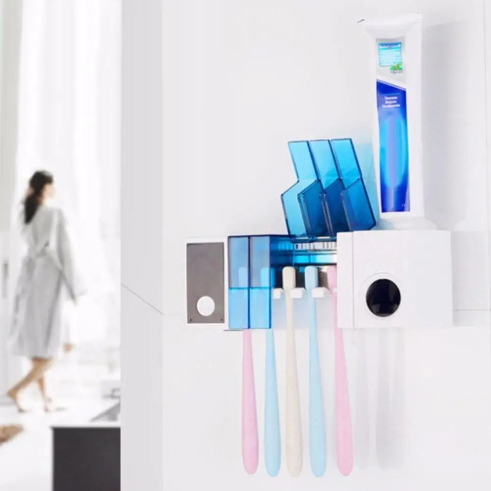 

Ultraviolet Radiation Family Toothbrush Sanitizer Holder Toothpaste Dispenser