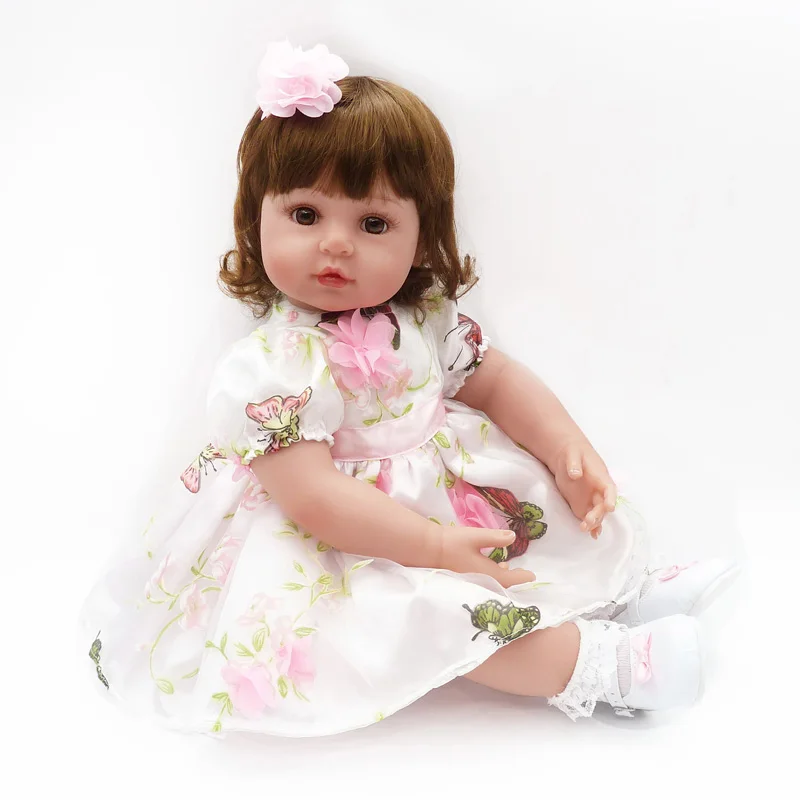 

22 Inch 55cm New Victorianes Adora Lifelike Skirt Dress Newborn Baby Bonecas Baby Kid Toy Girl Soft Silicone Baby Dolls
