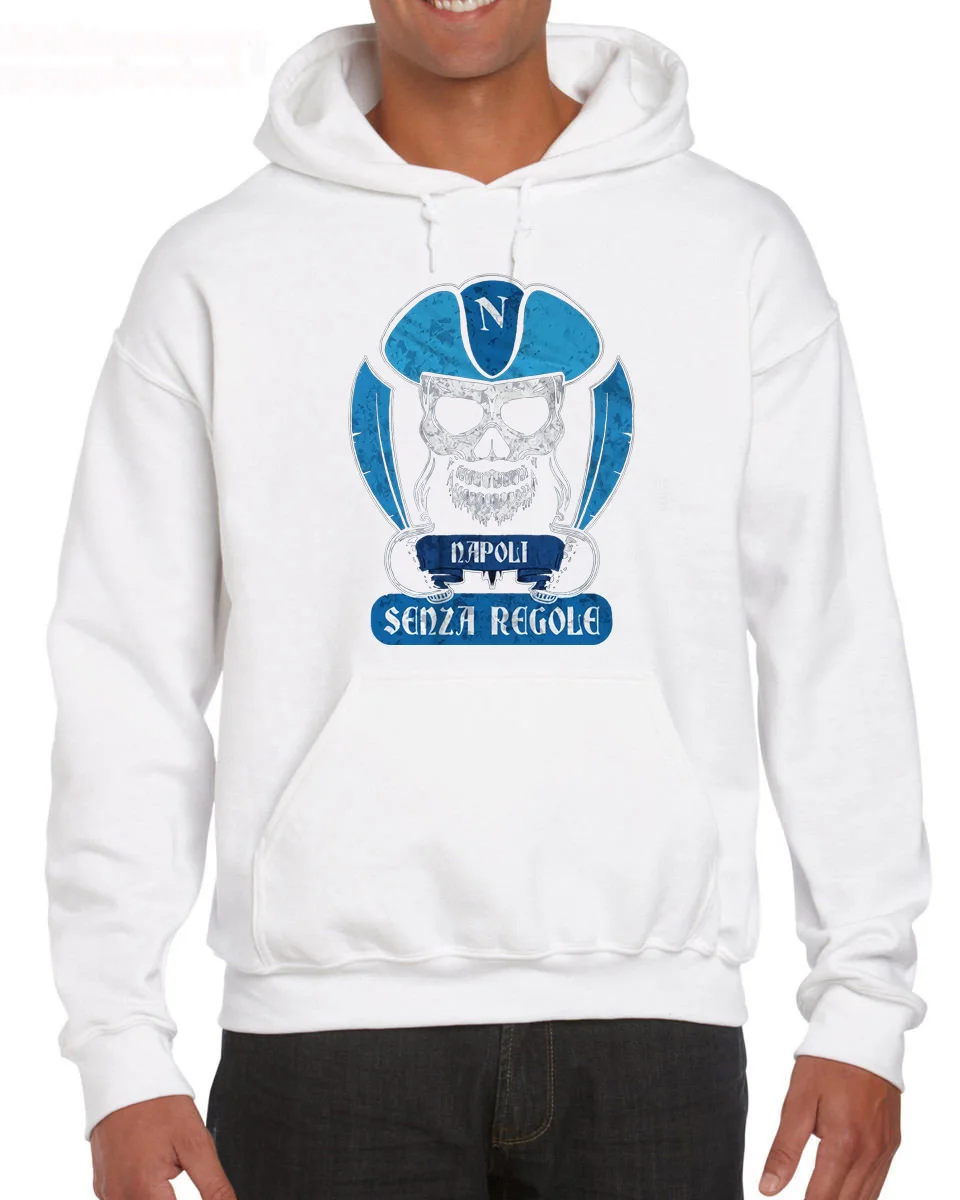 

Nuovi Trasporto libero di Calcio Pirata Ventole Napoli Ultras Senza Regole Muscolare Degli Uomini Hoodies Sweatshirt